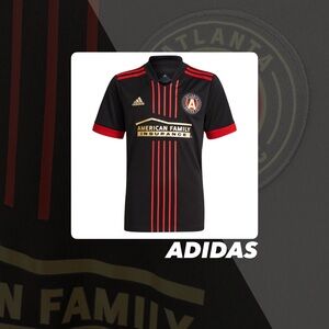 EUC Adidas Youth Atlanta United BLVCK Kit Replica Jersey